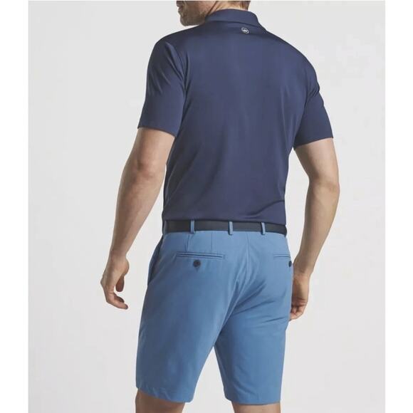 Peter Millar Crown Crafted Navy Mayhew Performance Jersey Polo Medium NWOT - Picture 2 of 4
